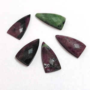 ทับทิมธรรมชาติ Zoisite 25x12 มม.กริช Rosecut 8 มม.หนาอัญมณี 13.66 Cts Iroc ขายคุณภาพสูงแบนกลับหลวมด้าน cab - Product Image 6