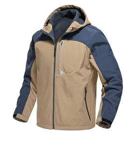 Veste softshell légère pour homme, doublée en polaire, imperméable, à capuche, pour la randonnée, l'hiver - Product Image 1