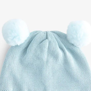 Chapeau d'hiver chaud pour bébés filles garçons Chapeau à pompon pour l'extérieur Protection des oreilles Chapeau d'hiver tricoté pour enfants Broderie d'ours pour tout-petits Chapeau d'hiver - Product Image 6