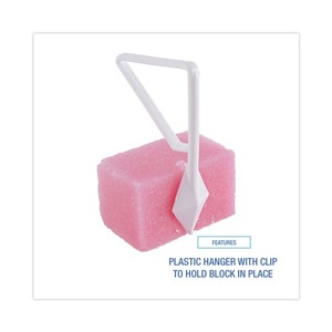 Boardwalk 4 Oz. Bloc désodorisant jetable pour cuvette de toilettes, solide et liquide, parfum cerise, rose - 144/carton - Product Image 3