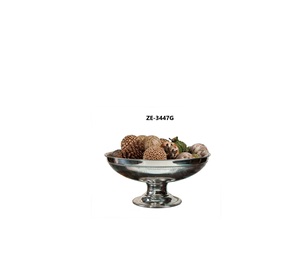 Cuenco de metal contemporáneo de primera calidad para eventos grandes, cuenco escultural de borde chapado seguro, fabricado por Zahid Exports para exportación. - Product Image 1