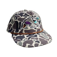 Gorra de lona retro de camuflaje sin estructura 256, estilo camionero, para papá, con cuerda, a la moda, snapback, para pesca