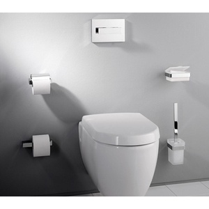 ชุดที่วางแปรงขัดห้องน้ำแบบกระจกสีดำซาตินพร้อมดีไซน์ลอฟท์ - Product Image 6