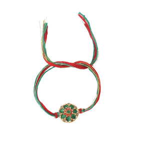 Handmade Meenakari Rakhi Bracelet for Brother Traditional <b>Thread</b> Enamel Design Fashion Raksha Bandhan Gift - Product Image 2