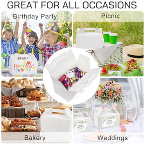 Eco-Friendly DIY <b>White</b> <b>Cardboard</b> Craft <b>Box</b> Packaging Custom Picnic Party Birthday Gift Sandwich <b>Box</b> Wholesale Price - Product Image 5