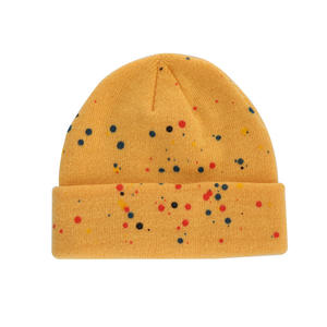 Popular suave cálido logotipo personalizado impreso acrílico liso tejido sólido gorro de invierno gorro jacquard gorro - Product Image 2