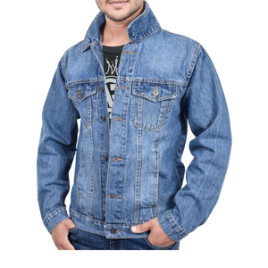 เสื้อแจ็กเก็ตยีนส์สำหรับผู้ชายเสื้อแจ็กเก็ตยีนส์สำหรับขี่กางเกงยีนส์ลำลองออกแบบโลโก้ได้ตามต้องการ - Product Image 5