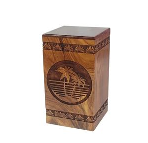 Urne en palissandre Arbre de vie personnalisé pour animaux de compagnie Enterrement fait à la main - Product Image 1