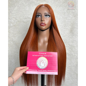 Pelucas de Cabello Humano Virgen con Cierre de Encaje HD 4x4, Pelucas sin Pegamento Pre-Depiladas, Estilo Liso Vietnamita, Venta al Por Mayor a Precio Económico - Product Image 1