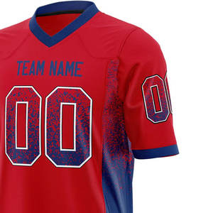 Maillot de football américain imprimé par sublimation pour homme Nouveau design Haut évacuant l'humidité à séchage rapide entièrement personnalisé pour les matchs et l'entraînement - Product Image 2