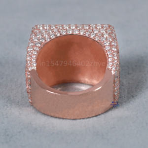 Baguette personalizado con letras y corte redondo, anillo de Hip Hop de Plata de Ley 925 con diamante cultivado en laboratorio, certificado IGI - Product Image 4