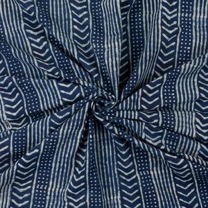 Telas de Lona de Algodón Estampadas a Mano con Técnica de Indigo, Textiles para el Hogar No Tejidos para Bolsas de Mano, Cojines, Fundas, Caminos de Mesa - Product Image 5