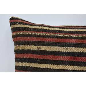 พรมขนแกะ kilim สีน้ำตาลลายละเอียดขนาด16X24นิ้วหมอนแบบวินเทจเทคนิคทอ - Product Image 2