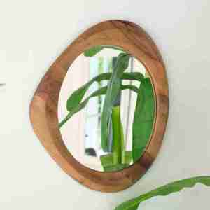 Gran demanda con precio razonable, espejo grande hecho a mano, marco de madera redondo, fabricante de la India con calidad de exportación - Product Image 4