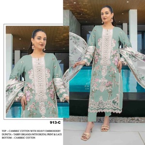 ชุดสูทผ้าฝ้ายระบายอากาศได้ดีจากอินเดียพร้อมผ้าโปร่งบางหรูหราดูแมทท์สวมใส่สบายตลอดวันราคาดีที่สุด - Product Image 6