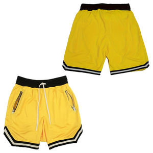 Short pour homme en maille de polyester 100% personnalisé avec poche zippée et cordon de serrage Streetwear vintage Broderie d'athlétisme d'été - Product Image 2