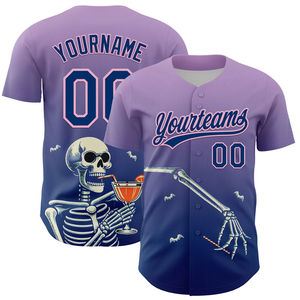 Maillot de baseball respirant personnalisé OEM avec impression numérique par sublimation, 100 % polyester, vêtements de sport - Product Image 5