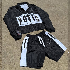 Ensemble survêtement coupe-vent d'hiver, vente chaude, unisexe, 100% coton, veste et short lourds, grande taille - Product Image 3