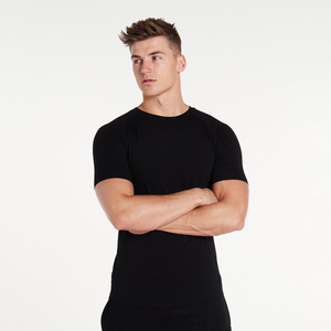 Camiseta Básica de Algodón 100% para Hombre, Corte Ajustado, de Lujo, Personalizable, de Alta Calidad, Transpirable, con Impresión Puff en el Logotipo Frontal, Lisa, al por Mayor - Product Image 2