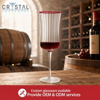 Verre à vin rouge transparent fait main CRYSTAL 280ml, gobelet de dégustation, ensemble cadeau pour fête, bar à domicile, gravure personnalisée, certifié ISO, livraison rapide