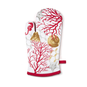 Gant de four en coton décoré et multicolore 32 x 18 cm Corail par Excelsa - Product Image 1