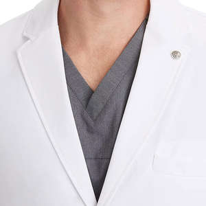 Blouse de médecin, blouse d'infirmière, blouse de laboratoire, uniforme d'hôpital blanc, longueur standard, polyester/coton tissé, personnalisable - Product Image 4