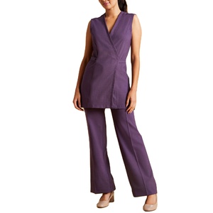 Camisa Túnica Ligera Clásica Personalizada para Mujer, Estilo Envolvente, para el Sector Salud, Trabajo, Salón de Belleza, con Colores y Logotipo Personalizados - Product Image 1