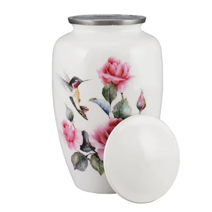 Urne funéraire décorative en métal pour cendres humaines, capacité 3-4L, style campagne française, urne commémorative funéraire - Prix de gros, antique - Product Image 1