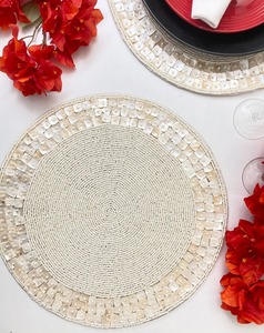 Factory Custom Luxury Handmade <b>Beaded</b> Coaster Animal Style Cup Mat <b>Placemat</b> Wedding Table Runner08 - Product Image 4