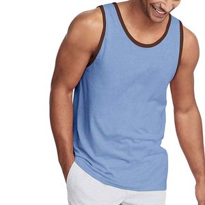 High Street Style sans manches solide gilet hauts décontracté sport Fitness Gym Muscle t-shirt débardeurs hommes coton respirant vêtements d'été - Product Image 2