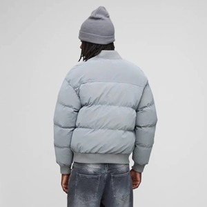 Veste matelassée coupe ample OEM/ODM, veste à bulles, streetwear d'hiver de haute qualité, coupe-vent, imperméable, chaude, pour homme, devant - Product Image 3