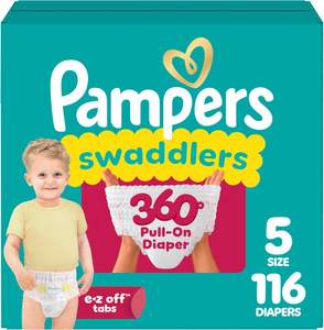 Pañales Pampers - Swaddlers 360 °   Talla 5, 116 Unidades, hasta 100% a Prueba de Fugas, Cómodas y de Secado Rápido, Diseñadas para Cambios Fáciles - Product Image 5