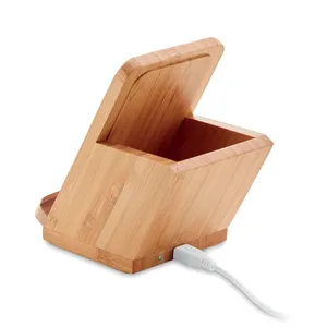 BAICOI Caricatore Wireless Sostenibile in Bambù, Portapenne Ecologico, Gadget - Product Image 6