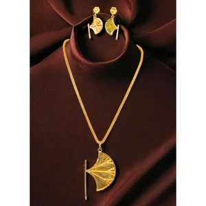 Vente chaude 2025 Collier Boucles D'oreilles Ensemble Avec 22Ct Plaqué Or Style Traditionnel Collier Boucles D'oreilles Ensemble Pour Les Femmes Porter Des Bijoux - Product Image 1