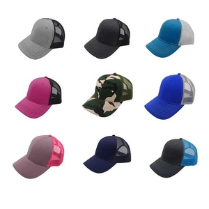 El más nuevo sombrero Unisex de malla de 5 paneles personalizado con hebilla de plástico ajustable gorra de béisbol con bordado Diseño de Gorras en blanco - Product Image 6