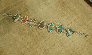 Oyster Turquoise 925 Sterling <b>Silver</b> Luxury Adjustable Charm Bracelet Handmade Gemstone Jewelry GIA Certified for <b>Women</b> - Product Image 4