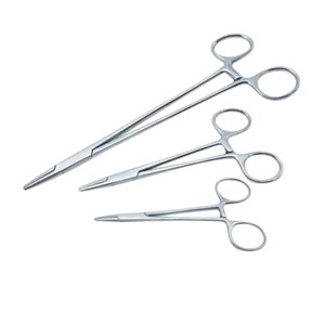 Mini portaagujas Materiales de acero inoxidable Instrumento quirúrgico laparoscópico Cabezal de curva recta Tipo pesado - Product Image 5