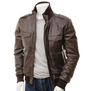 2025 chaqueta de cuero de motorista Vintage para hombre superventas para hombre estilo callejero a prueba de viento y moda impermeable - Product Image 1