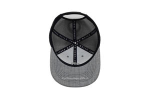 Chapeaux de camionneur à profil moyen 6 panneaux gris chiné de haute qualité Logo personnalisé Casquettes de sport à broderie plate Hip Hop Couleurs personnalisées - Product Image 5