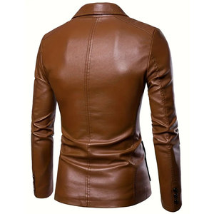 Manteau d'hiver en cuir véritable pour homme, de haute qualité, imperméable, respirant, personnalisé, à col rabattu, rembourré de duvet, fabriqué au Pakistan - Product Image 6