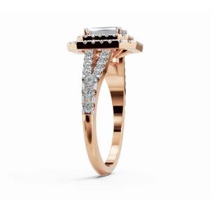 Majestic Royal <b>Sovereign</b> Emerald Halo Lab Grown Diamond <b>Ring</b> 1.351 Ct 9 KT 14 KT 18 KT Gold Fine Jewelry Wholesale OEM Export - Product Image 2