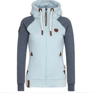 เสื้อฮู้ดมีซิป100% ผ้าคอตตอนออร์แกนิกปักโลโก้ตามสั่งสำหรับผู้หญิงมาใหม่2025สำหรับฤดูใบไม้ร่วง - Product Image 3