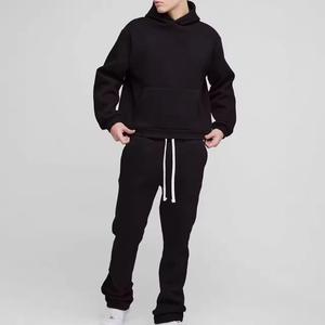 Tracksuit for Men's Customize Oversized <b>Zip</b> up <b>Hoodies</b> and Jogger Outerwear Set Flared Sweatpants Hoodie - Product Image 4