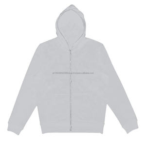 Sudadera con Capucha Personalizada con Logotipo Privado, Impresión 3D en Relieve, Algodón, Felpa, Borde Cortado, Cierre de Cremallera, para Hombre - Product Image 1