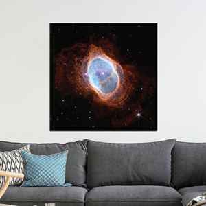 Impression sur toile Cosmic Nebula : Art mural galactique vibrant pour décoration science-fiction, encadré style galerie - Product Image 1