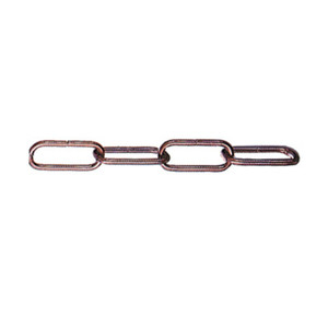 Catena per Lampadari in Filo Tondo 3,8 mm Ottone Anticato 500 mm - Product Image 1