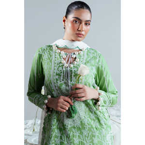 Conjunto de Traje de 3 Piezas Bordado para Mujer con Detalles en el Escote y Dupatta de Seda FE-52177 - Product Image 5