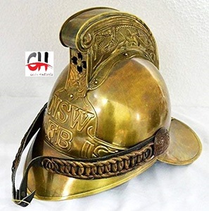 หมวกนักดับเพลิงโบราณทำมือชุบทองเหลืองจาก Calvin Handicrafts - ของขวัญดับเพลิงสไตล์อังกฤษโบราณ - Product Image 5
