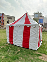 Tente carrée médiévale haut de gamme 4x4 mètres, une chambre, en toile de coton durable, quatre saisons, pour reconstitution historique, foire, camping, imperméable 425