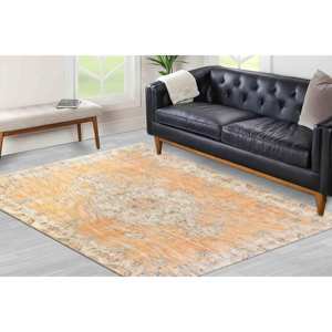 Printed Rug: Modern Moroccan Design <b>Indoor</b> <b>Door</b> <b>Mat</b> Runner,Chenille Rug - Product Image 1